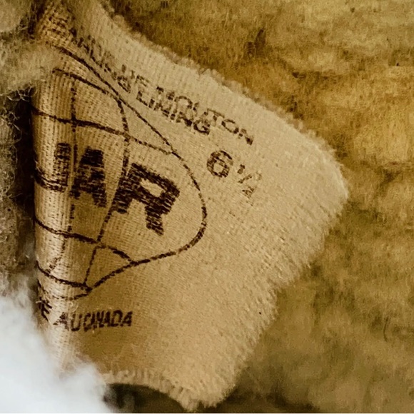 Vtg Pajar Womens Sz 6.5 Tan Suede Shearling Winter Snow Boots Genuine Wool - Picture 3 of 8